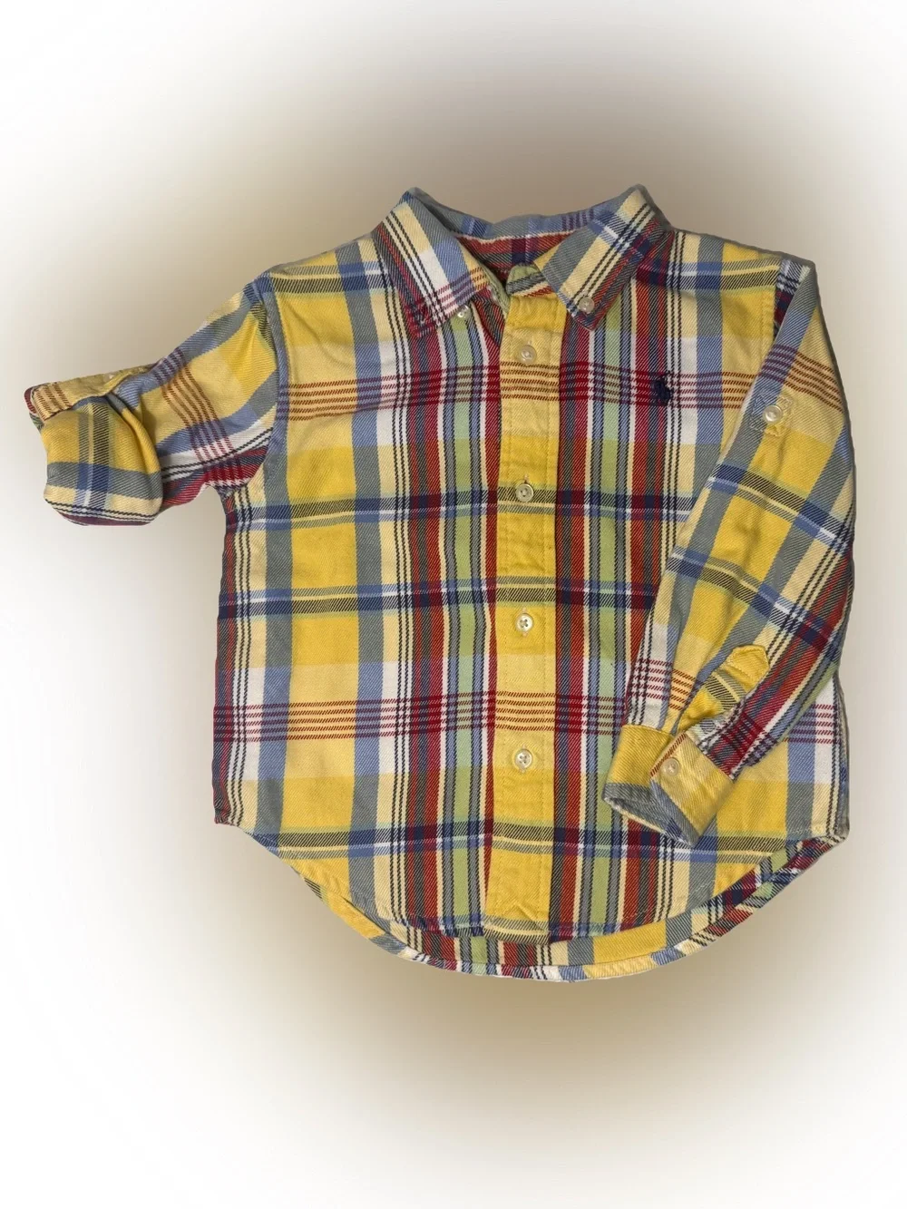 Ralph Lauren Yellow, Blue & Red Plaid Flannel